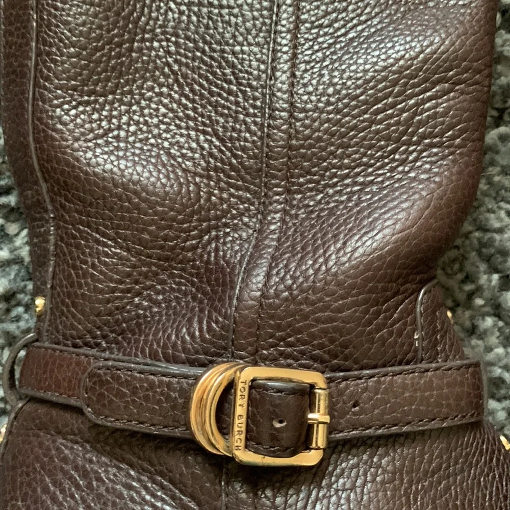Tory Burch Logo Riding Boots - Picture 3 of 10